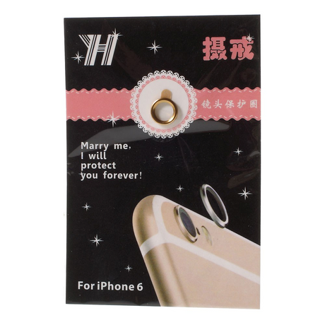 iPhone 6 Plus / 6s Plus Bagkameralinse Metal Beskyttelses Ring Guld