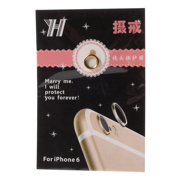 iPhone 6 Plus / 6s Plus Bagkameralinse Metal Beskyttelses Ring Guld