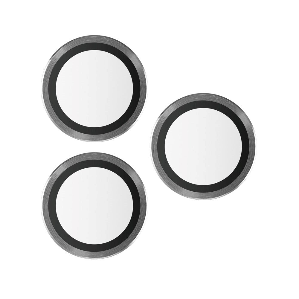 iPhone 15 Pro / 15 Pro Max PanzerGlass Hoops - Kamerabeskyttelse - Gennemsigtig / Sort