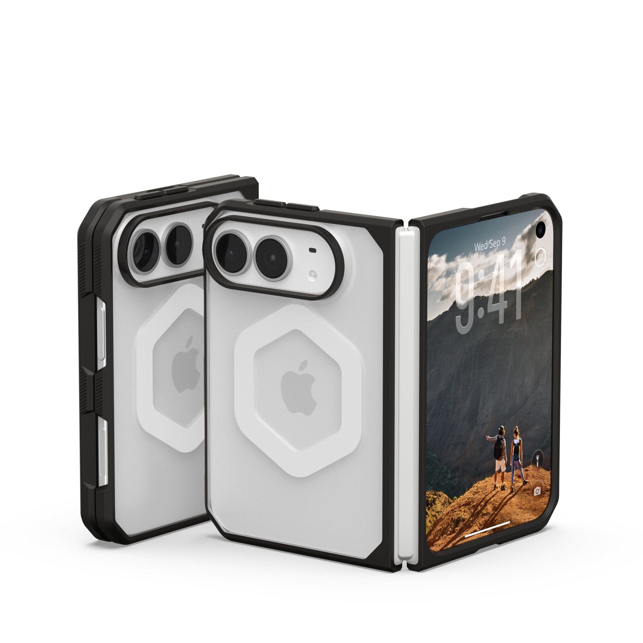 iPhone Duo UAG Mouve Cover - MagSafe Kompatibel - Gennemsigtig / Sort