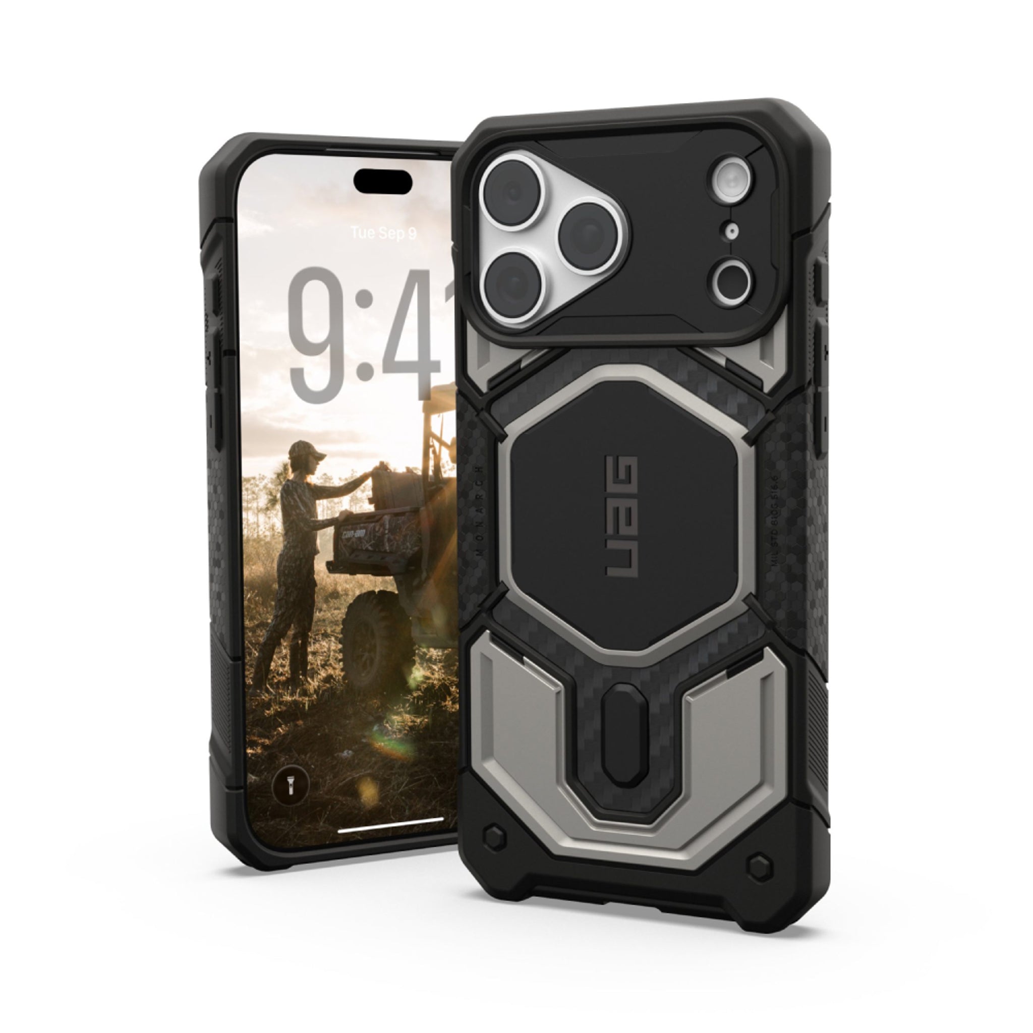 iPhone 18 Pro Max / 17 Pro Max UAG Monarch Pro Cover - MagSafe Kompatibel - Titanium