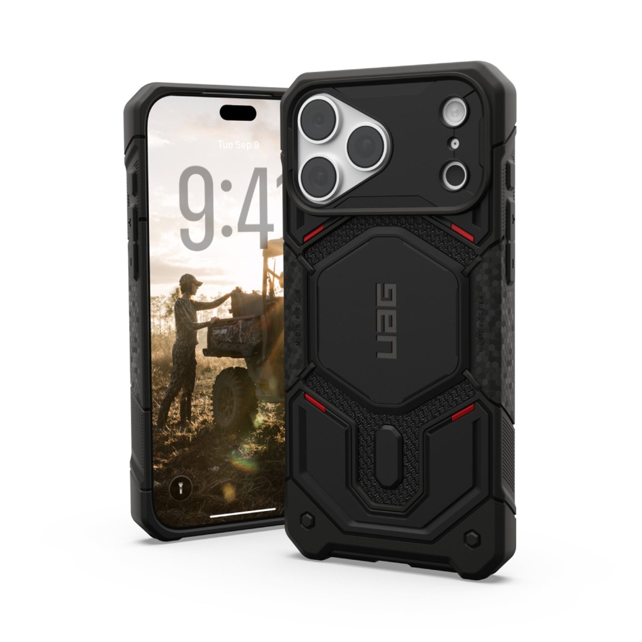 iPhone 18 Pro Max / 17 Pro Max UAG Monarch Pro Cover - MagSafe Kompatibel - Kevlar Black
