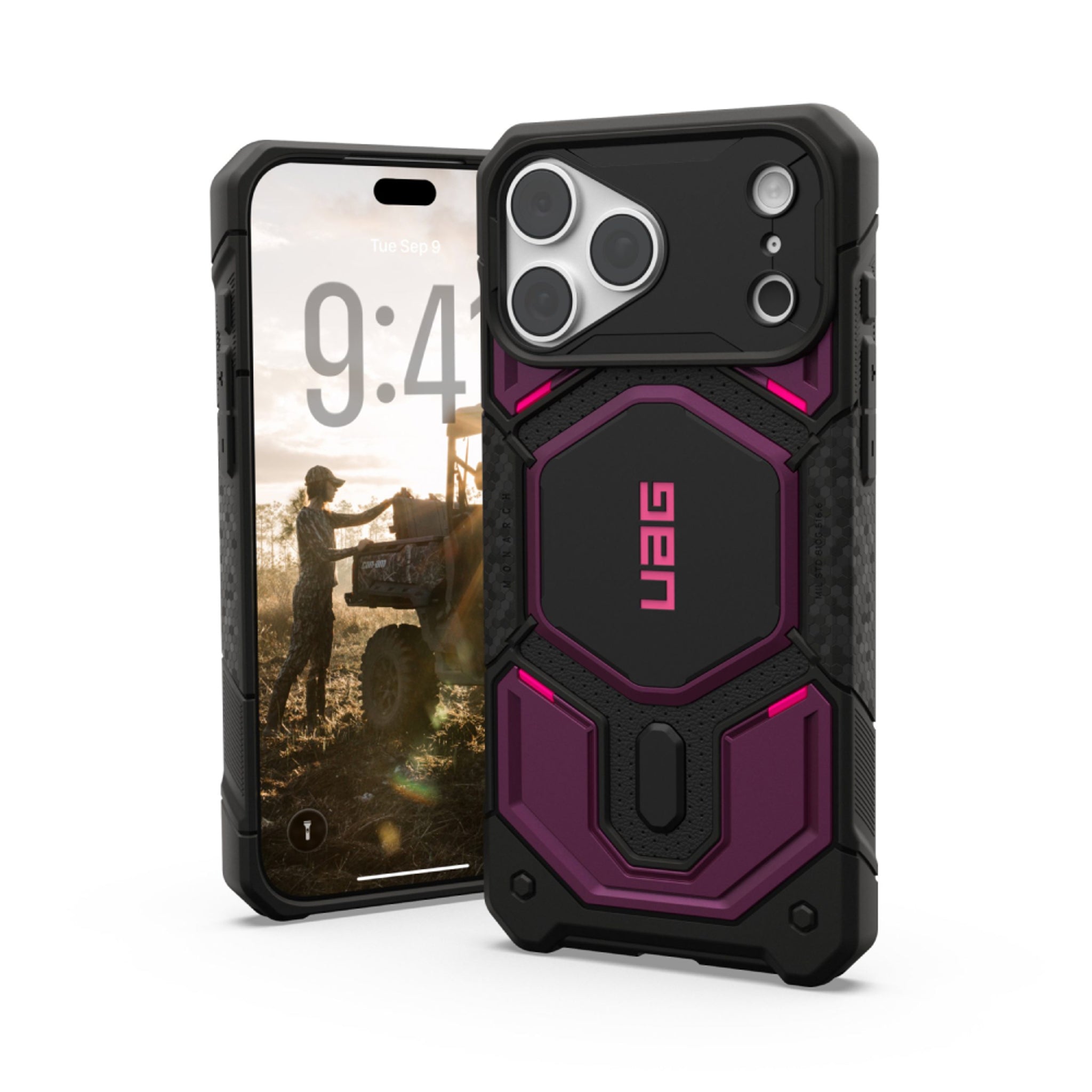 iPhone 18 Pro Max / 17 Pro Max UAG Monarch Pro Cover - MagSafe Kompatibel - Deep Purple Synth