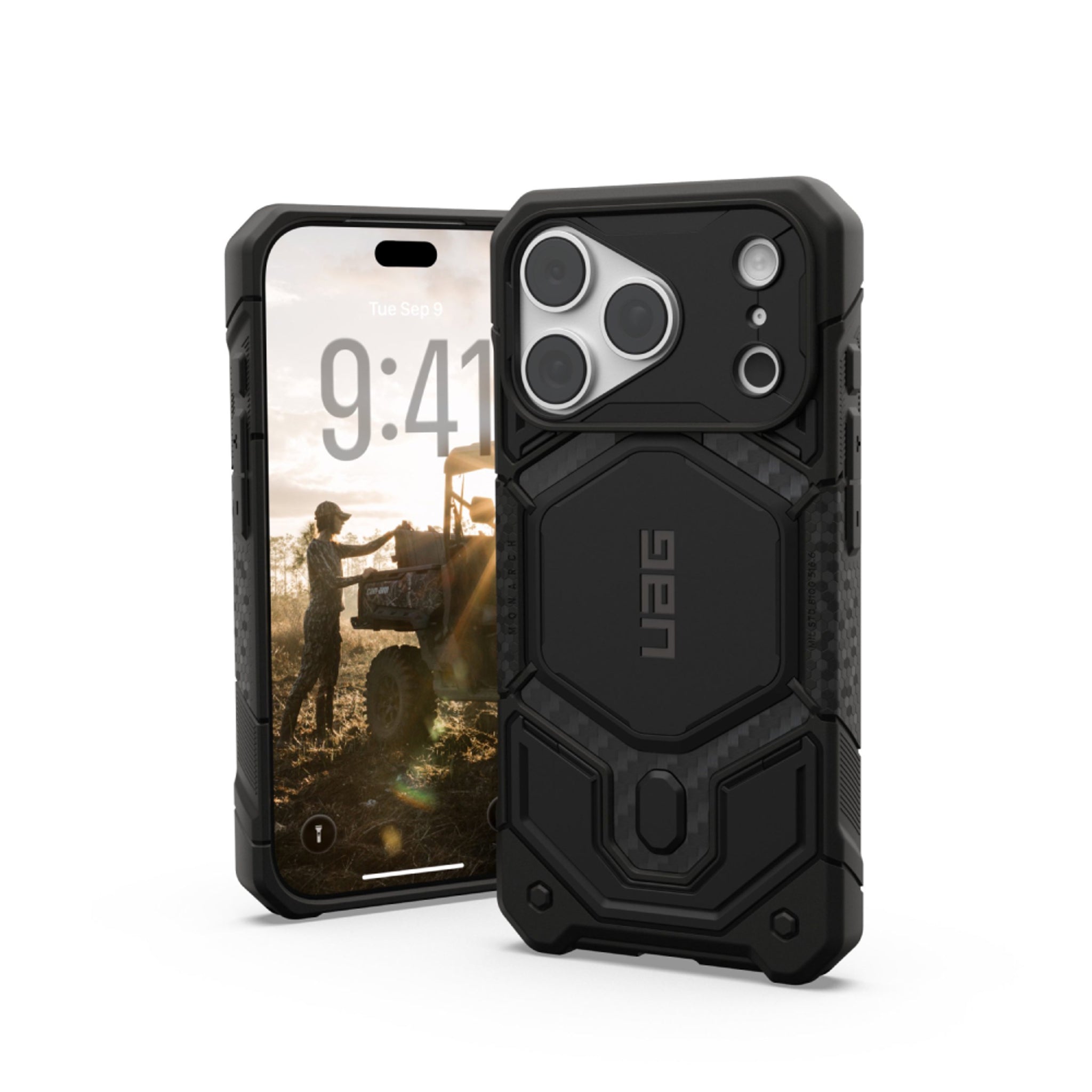 iPhone 18 Pro / 17 Pro UAG Monarch Pro Cover - MagSafe Kompatibel - Carbon Fiber