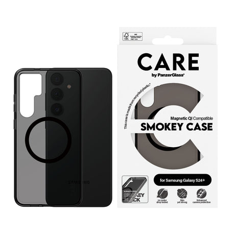 CARE by PanzerGlass Samsung Galaxy S24+ (Plus) FLAGSHIP Urban Combat Case - MagSafe Kompatibel - Smokey / Black