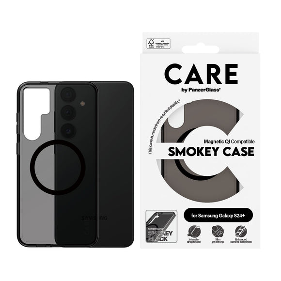 CARE by PanzerGlass Samsung Galaxy S24+ (Plus) FLAGSHIP Urban Combat Case - MagSafe Kompatibel - Smokey / Black