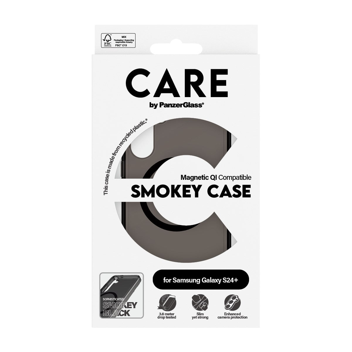 CARE by PanzerGlass Samsung Galaxy S24+ (Plus) FLAGSHIP Urban Combat Case - MagSafe Kompatibel - Smokey / Black