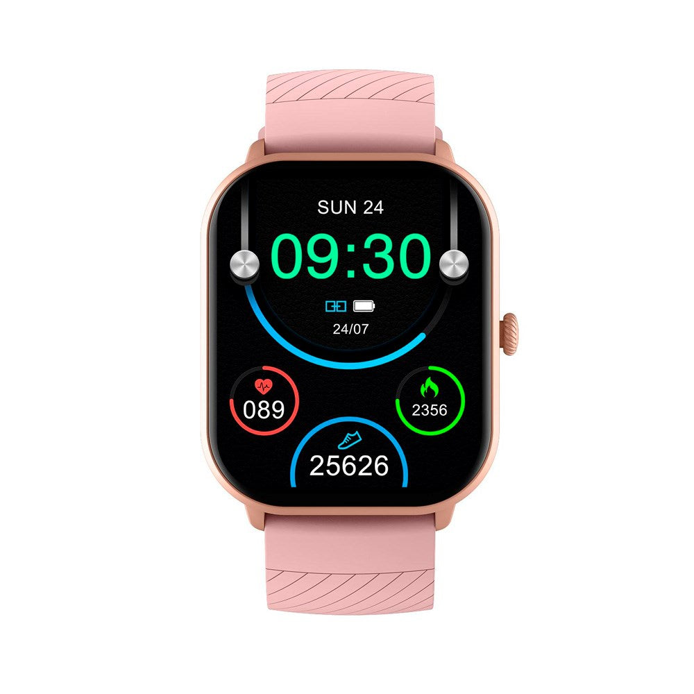 Denver SWC-187 Bluetooth Smartwatch m. Sundhedstracking & Stemmekontrol - Lyserød