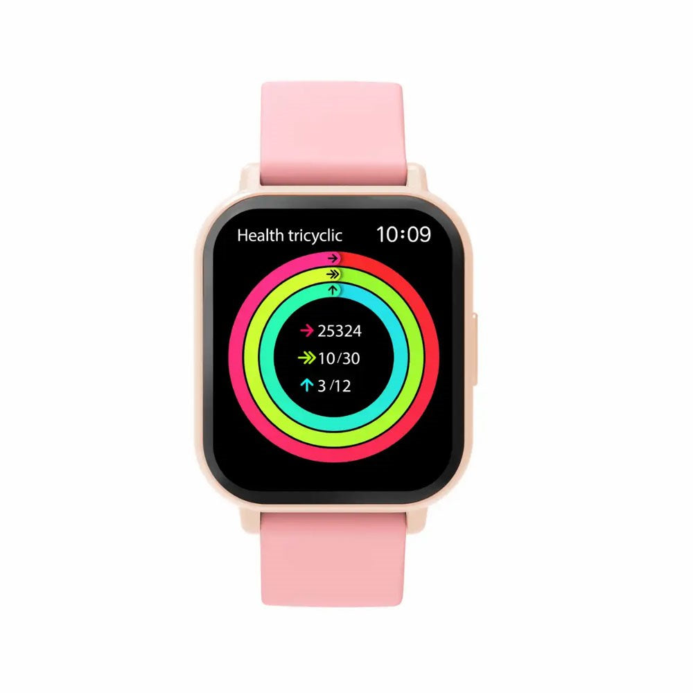 Denver SWC-176RO Smartwatch m. Søvn- og Fitnesstracker - Silikone Rem - Lyserød