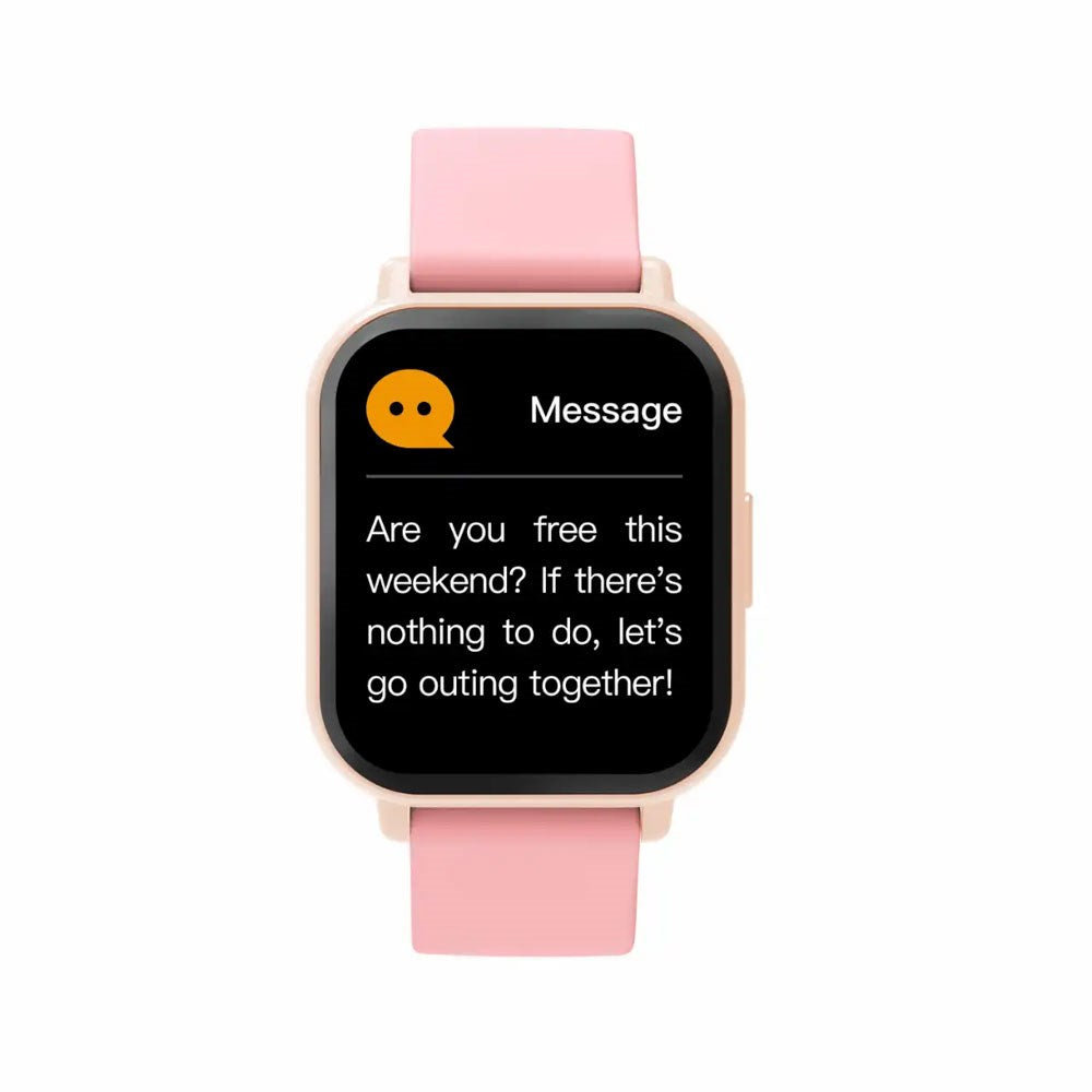 Denver SWC-176RO Smartwatch m. Søvn- og Fitnesstracker - Silikone Rem - Lyserød