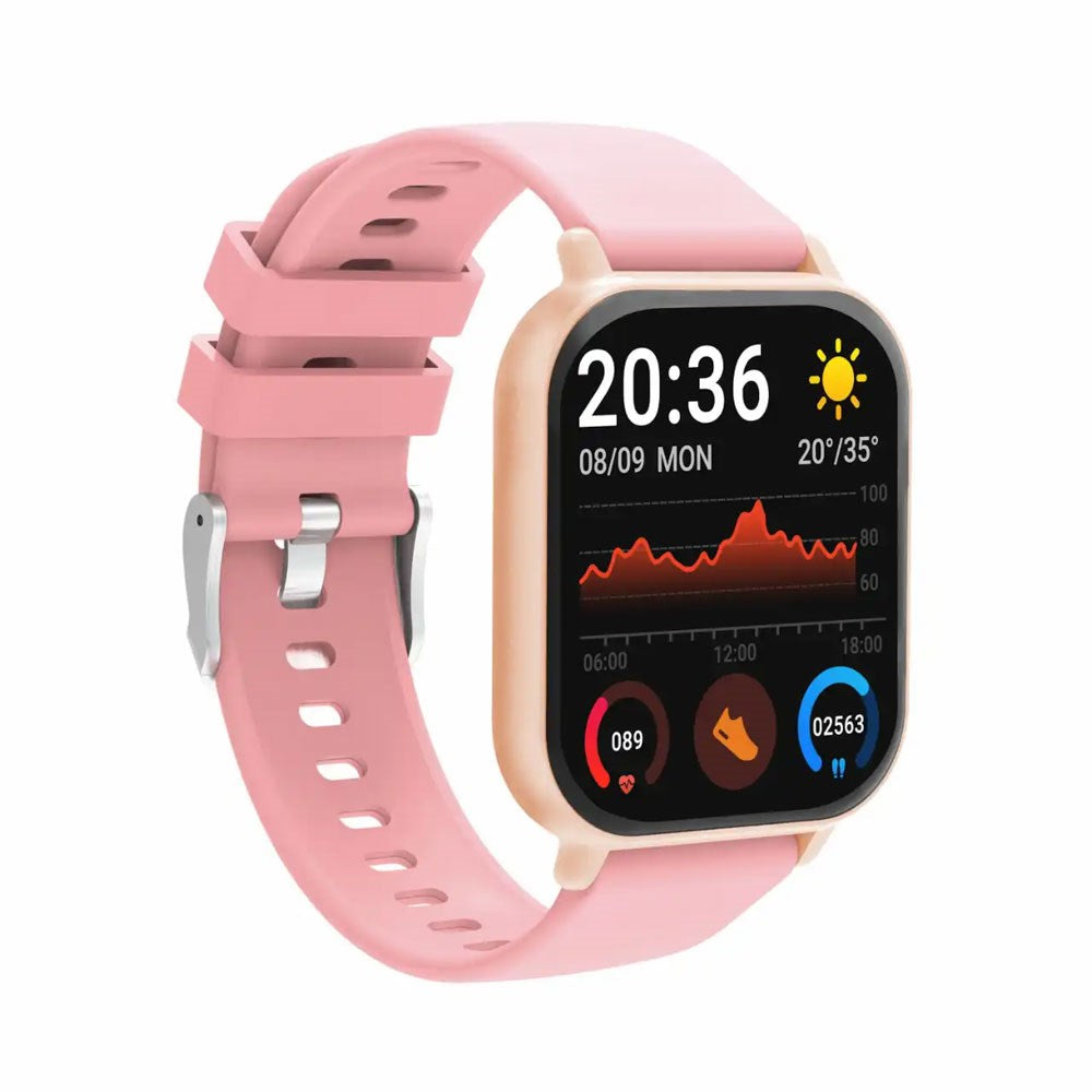 Denver SWC-176RO Smartwatch m. Søvn- og Fitnesstracker - Silikone Rem - Lyserød