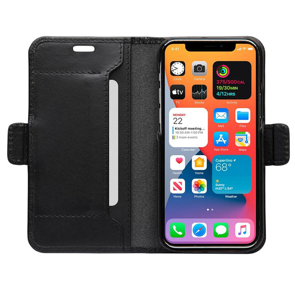 iPhone 12 Mini dbramante1928 Copenhagen Slim Læder Cover m. Pung - Black