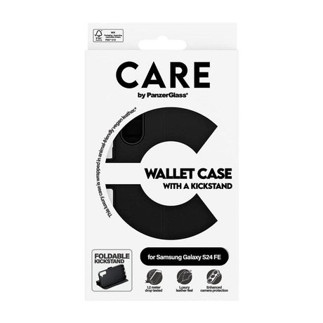 CARE by PanzerGlass Samsung Galaxy S24 FE Feature Wallet Case m. Ståfunktion - Sort