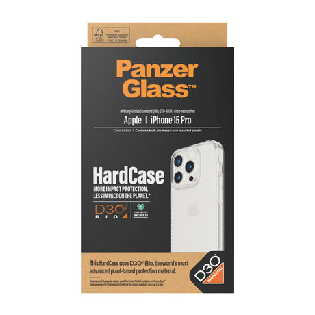 iPhone 15 Pro Cover PanzerGlass D3O Bio HardCase - Gennemsigtig