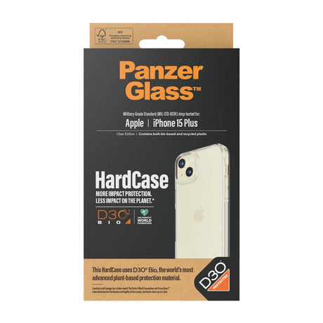 iPhone 15 Plus Cover PanzerGlass D3O Bio HardCase - Gennemsigtig