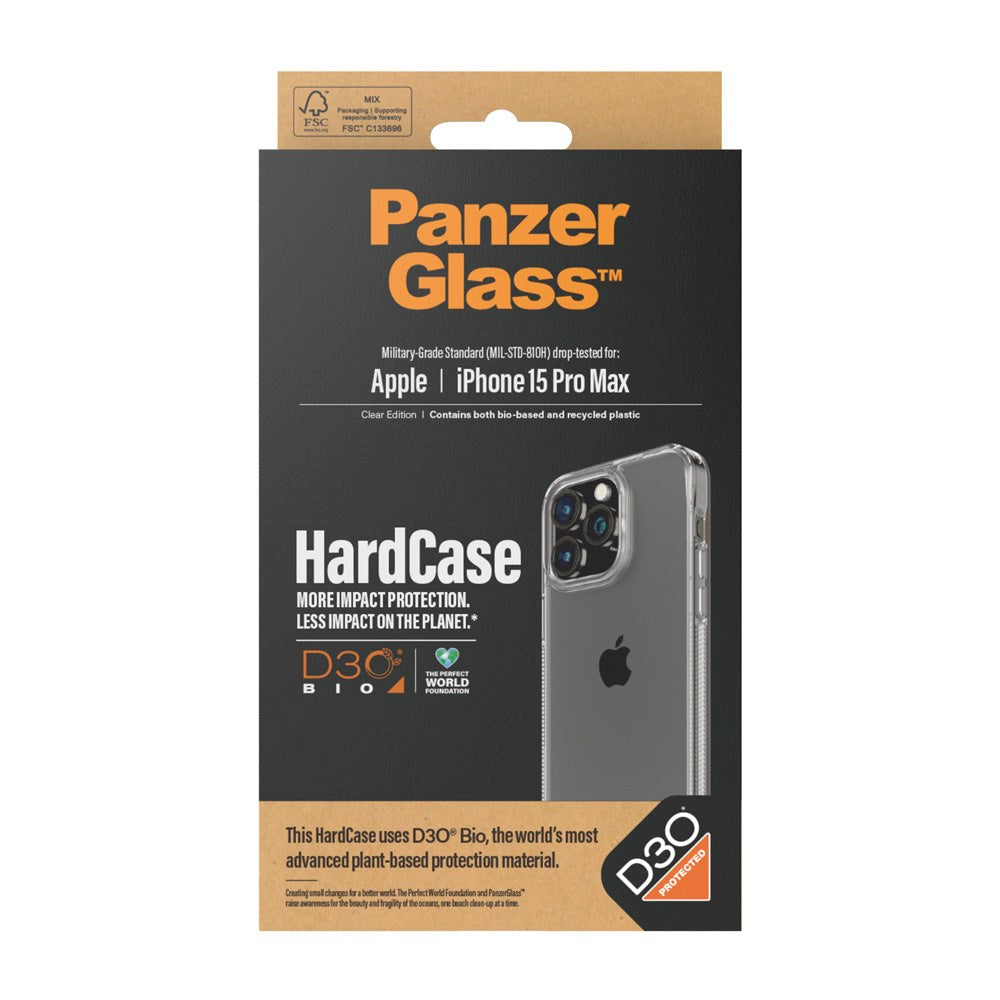iPhone 15 Pro Max Cover PanzerGlass D3O Bio HardCase - Gennemsigtig