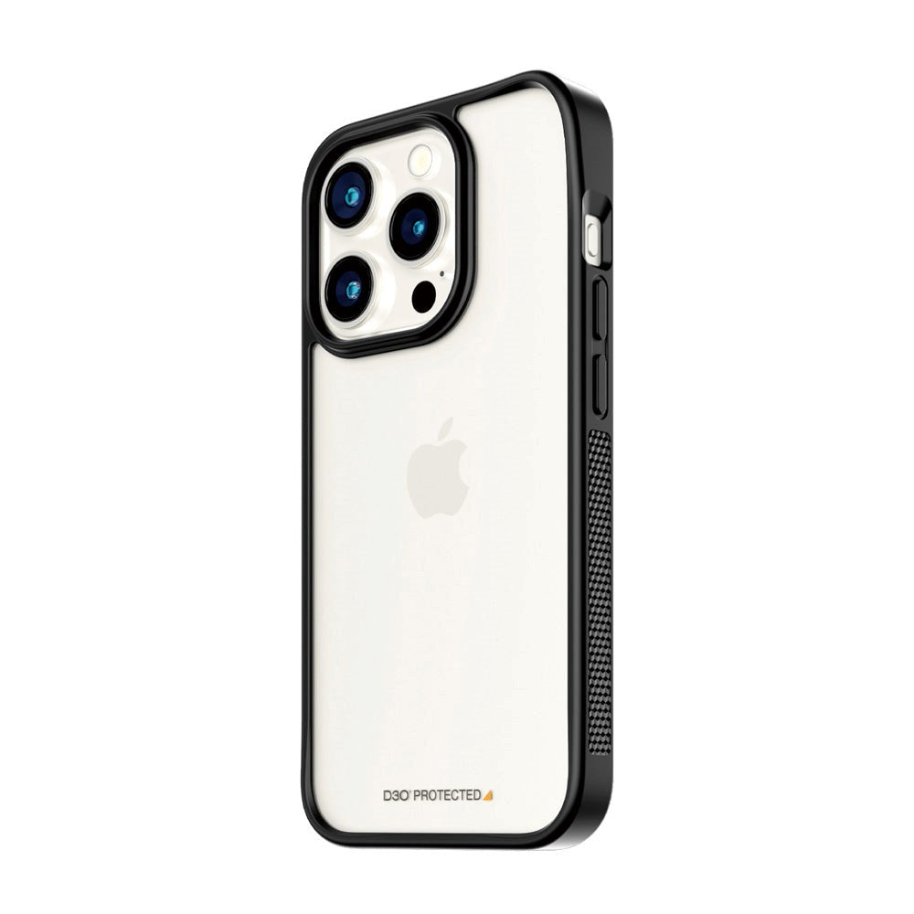 iPhone 15 Pro Cover PanzerGlass D3O Bio ClearCase - Sort Kant