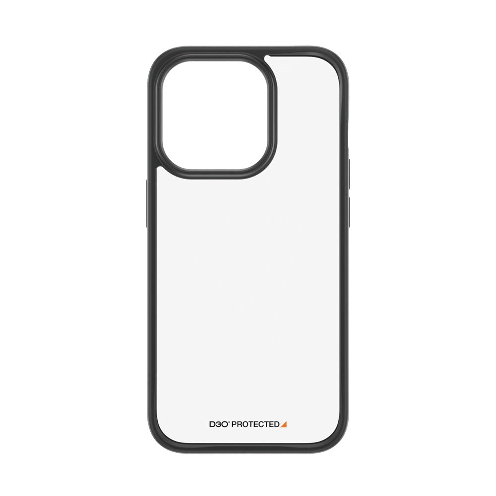 iPhone 15 Pro Cover PanzerGlass D3O Bio ClearCase - Sort Kant