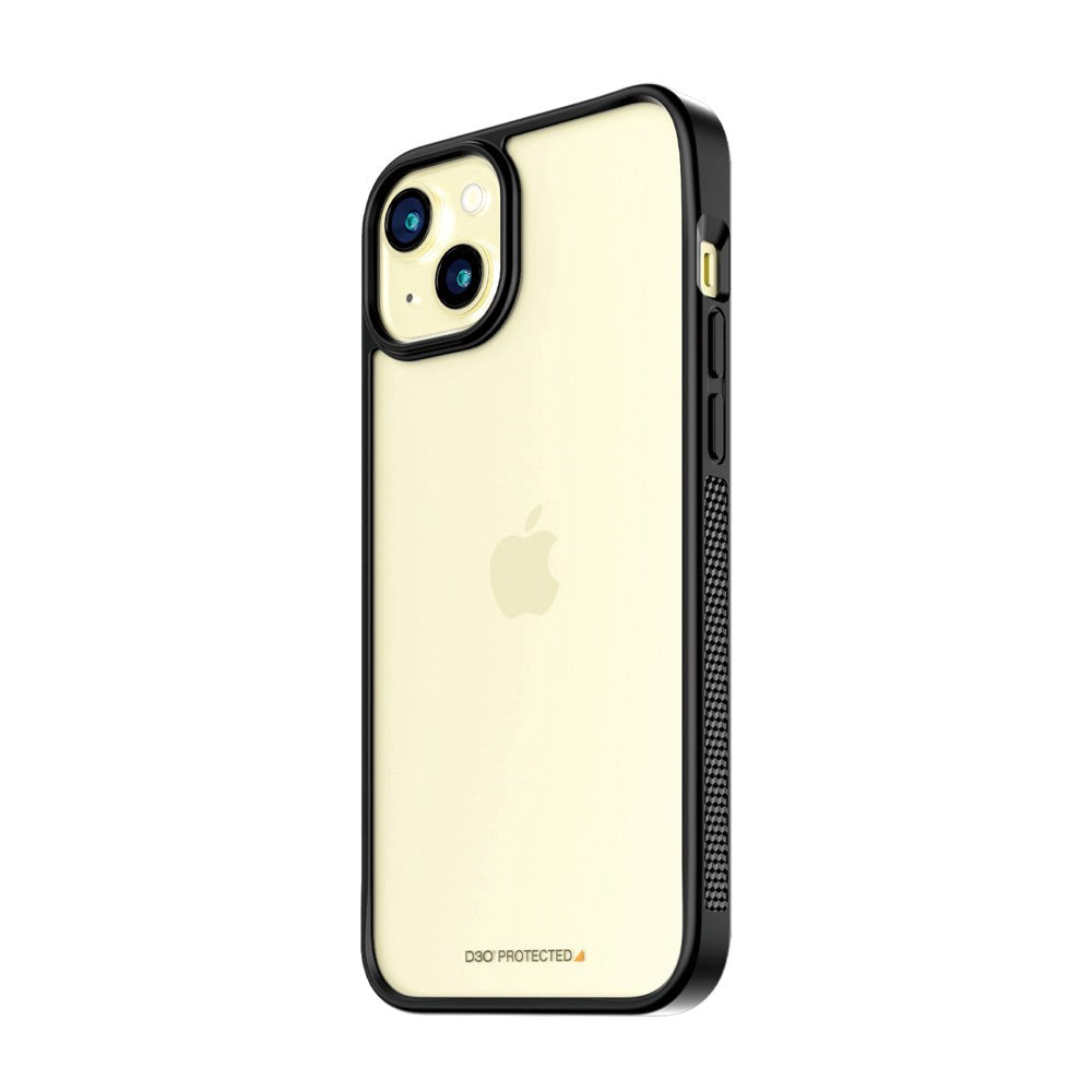 iPhone 15 Plus Cover PanzerGlass D3O Bio ClearCase - Sort Kant