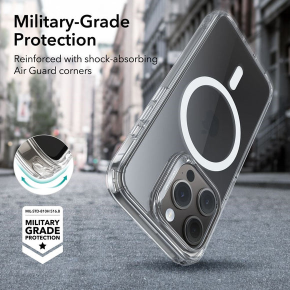 iPhone 15 Pro Max ESR Classic Hybrid Halolock Cover - MagSafe Kompatibel - Gennemsigtig