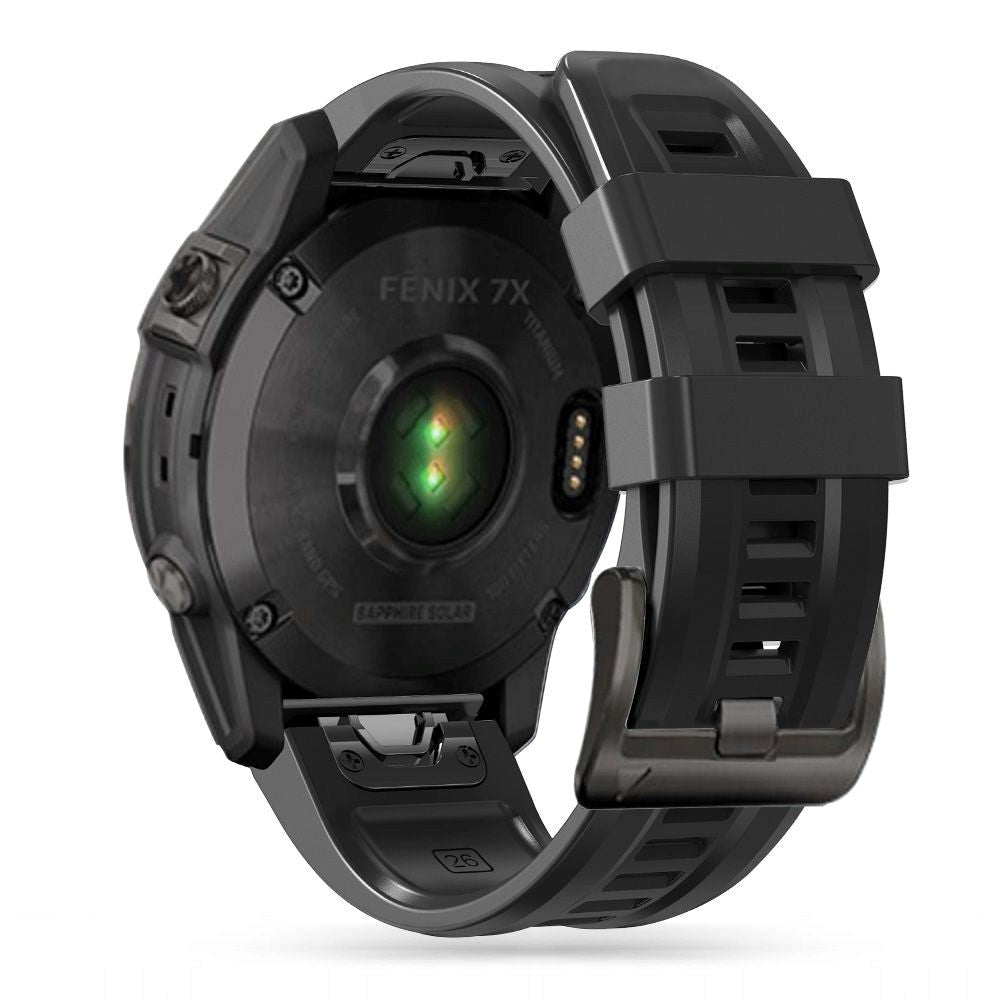 Universal Garmin 26mm QuickFit Tech-Protect Icon Band Silikone Rem - Sort