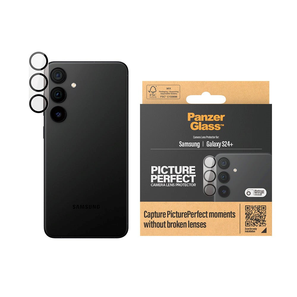 Samsung Galaxy S24+ (Plus) PanzerGlass PicturePerfect - Kamerabeskyttelse - Gennemsigtig / Sort