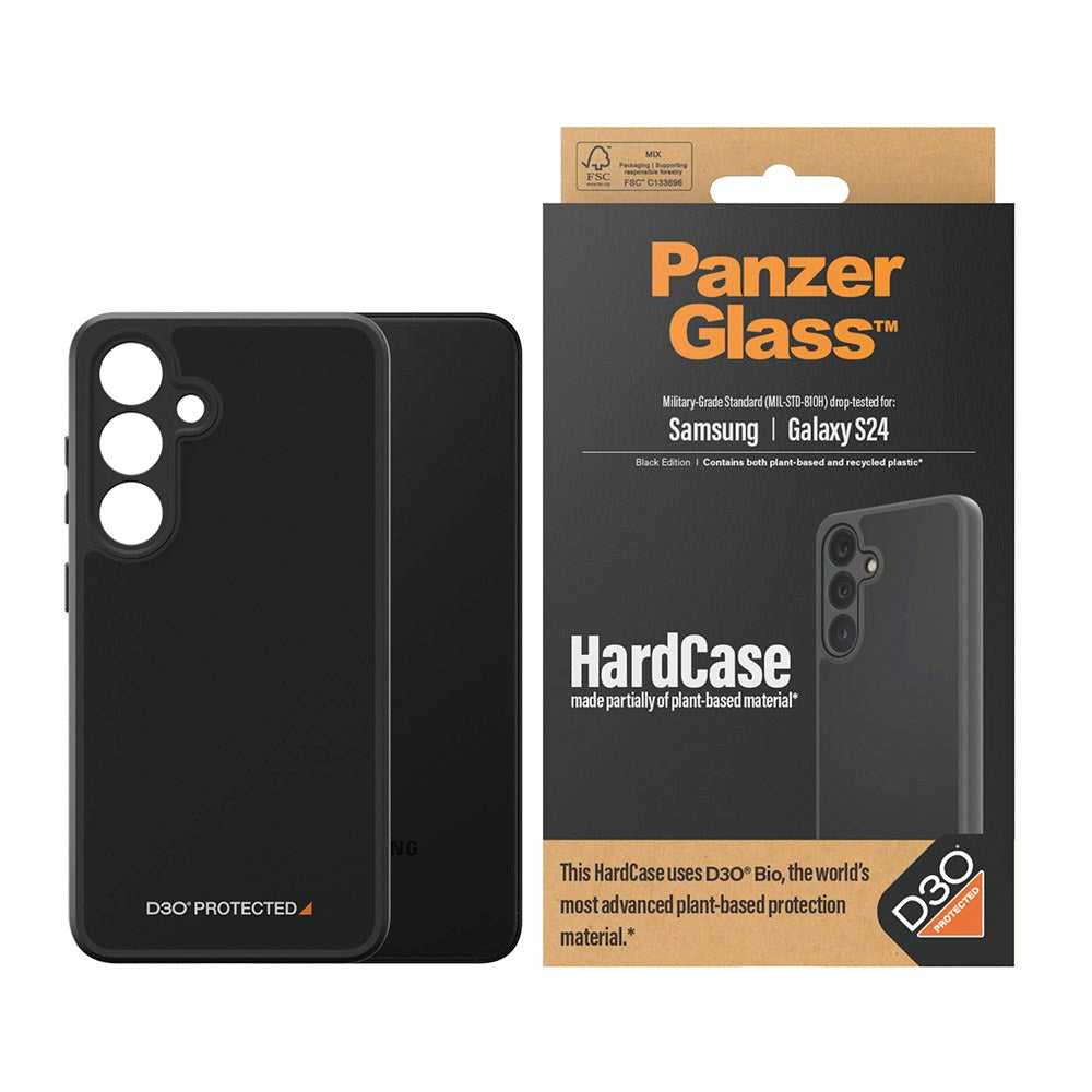 Samsung Galaxy S24 Cover PanzerGlass D3O Bio HardCase - Sort