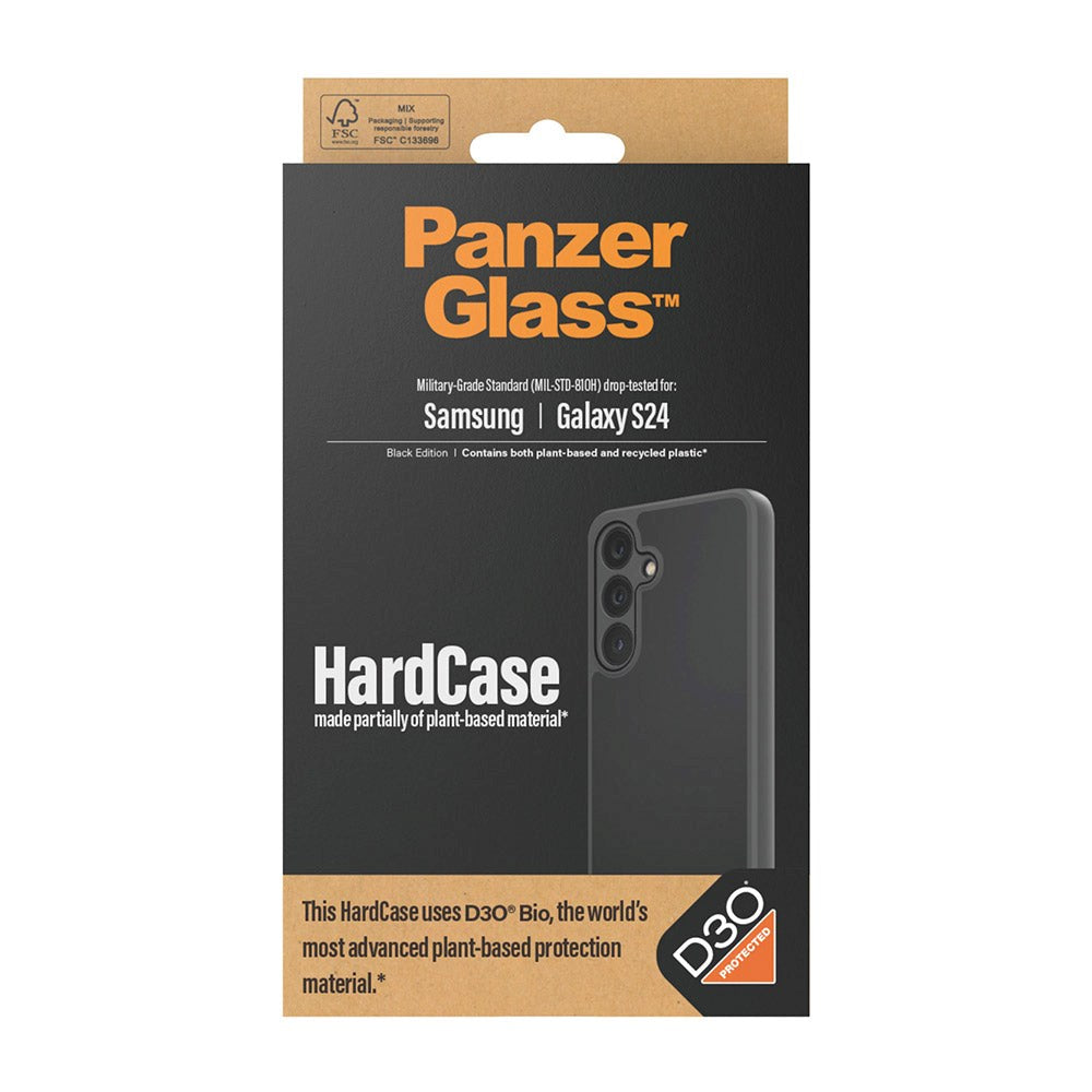 Samsung Galaxy S24 Cover PanzerGlass D3O Bio HardCase - Sort