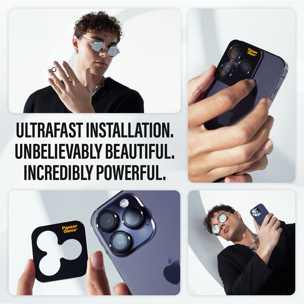 iPhone 16 / 16 Plus PanzerGlass Ceramic Hoops - Kamerabeskyttelse - Gennemsigtig