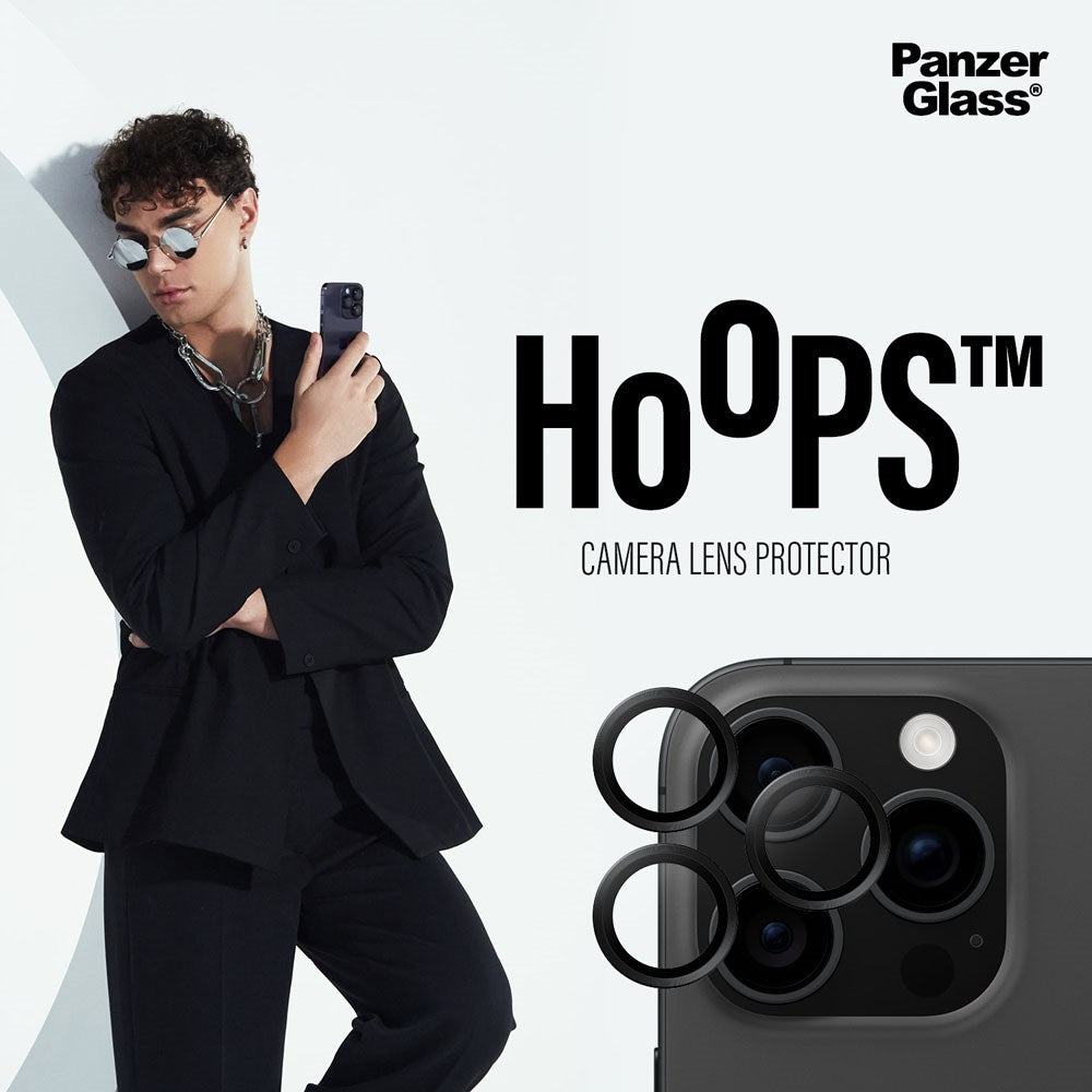 iPhone 16 Pro / 16 Pro Max PanzerGlass Ceramic Hoops - Kamerabeskyttelse - Gennemsigtig