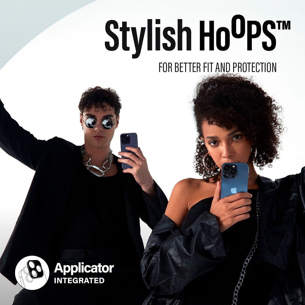 iPhone 16 Pro / 16 Pro Max PanzerGlass Ceramic Hoops - Kamerabeskyttelse - Gennemsigtig