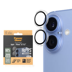 iPhone 16 / 16 Plus PanzerGlass Hoops - Kamerabeskyttelse - Gennemsigtig