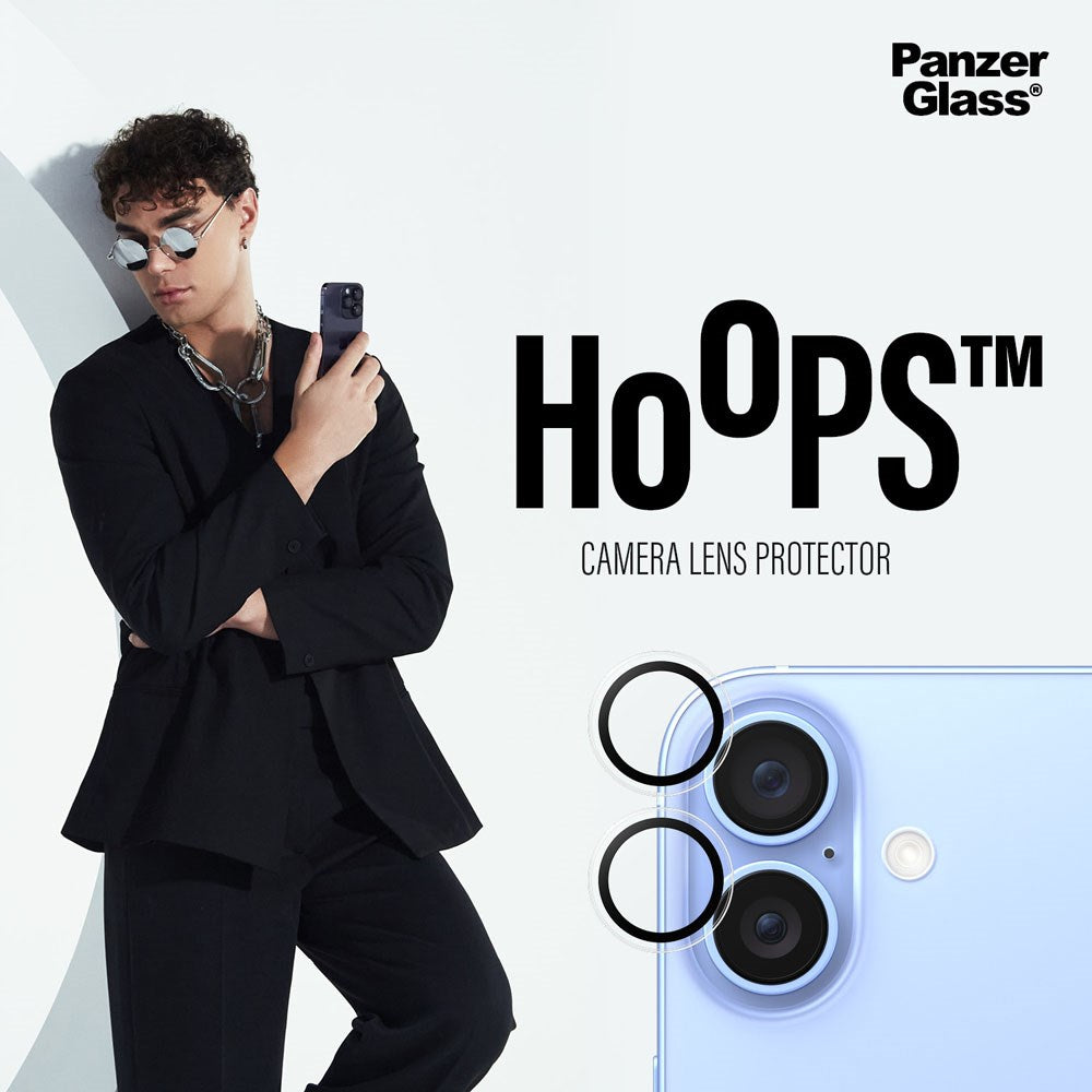 iPhone 16 / 16 Plus PanzerGlass Hoops - Kamerabeskyttelse - Gennemsigtig