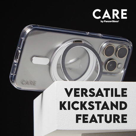 CARE by PanzerGlass iPhone 16 Pro Max Feature Kickstand Case - MagSafe Kompatibel - Transparent / Black