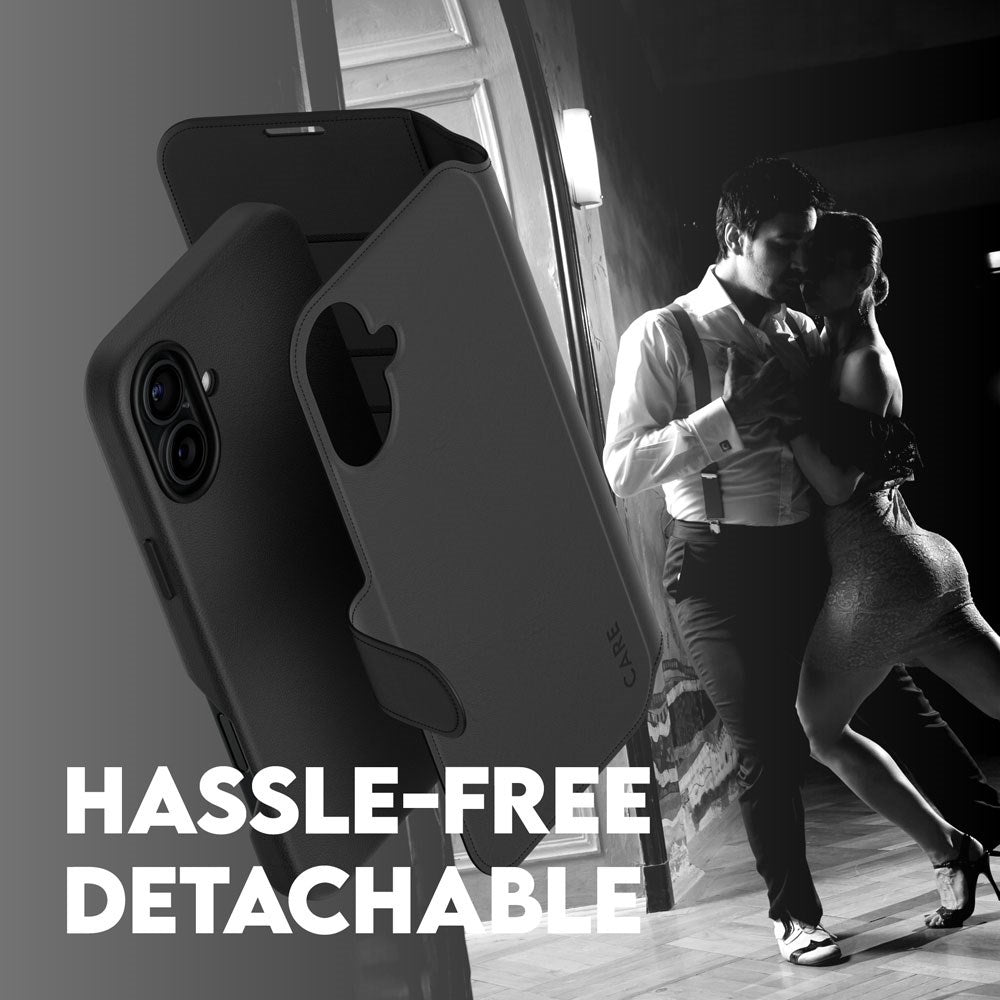 CARE by PanzerGlass iPhone 16 Feature Tango 2-in-1 Cover m. Pung - Sort