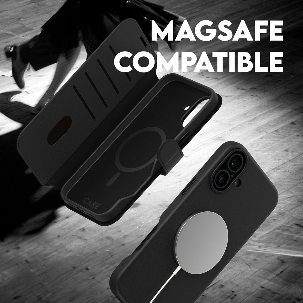CARE by PanzerGlass iPhone 16 Plus Feature Tango 2-in-1 Cover m. Pung - Sort