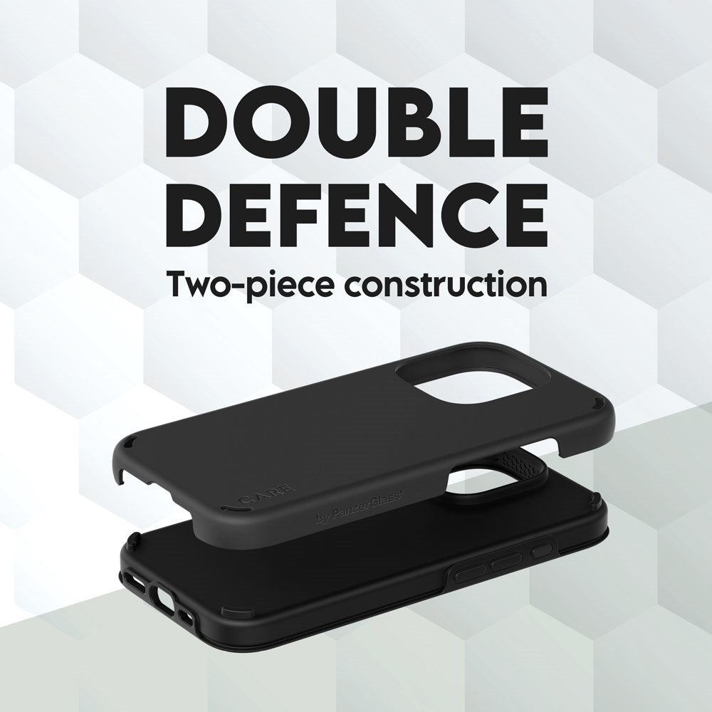 CARE by PanzerGlass iPhone 16 Pro Feature Double Defence Cover - Sort