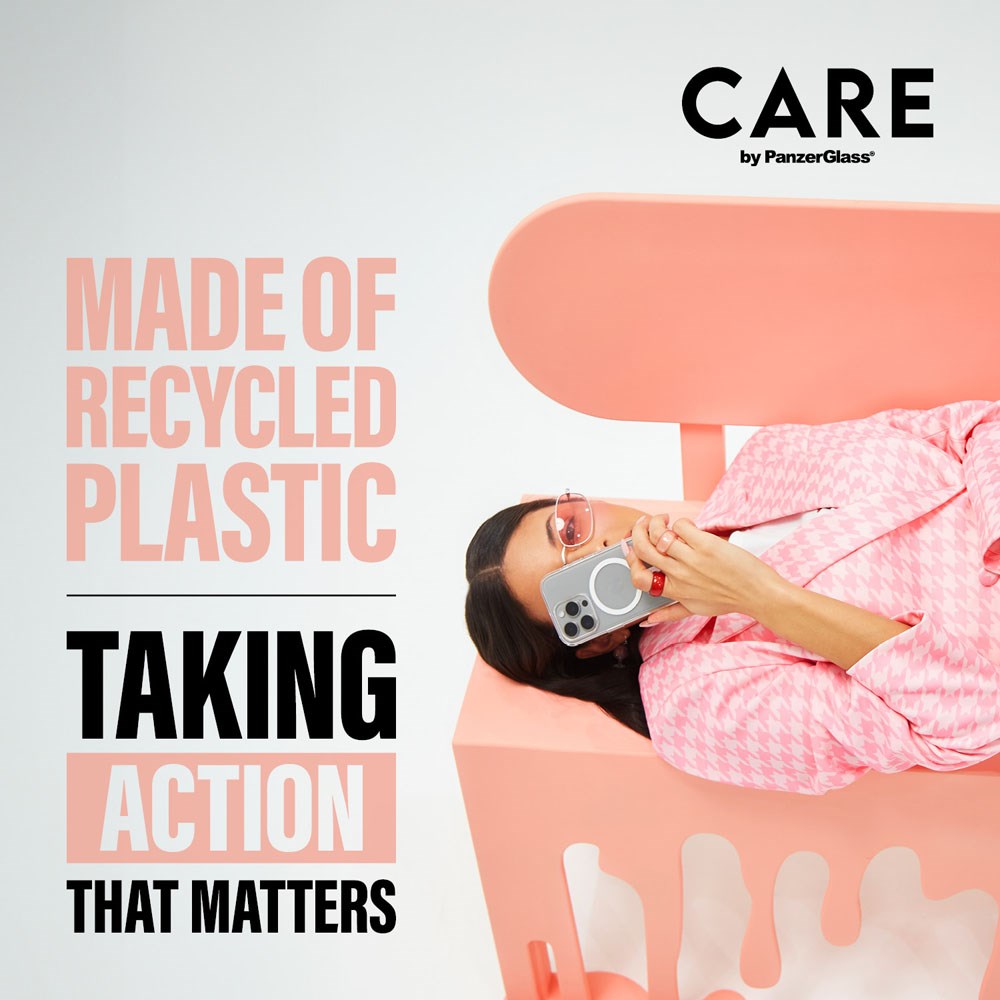 CARE by PanzerGlass iPhone 16 FLAGSHIP Urban Combat Case - MagSafe Kompatibel - Transparent / White