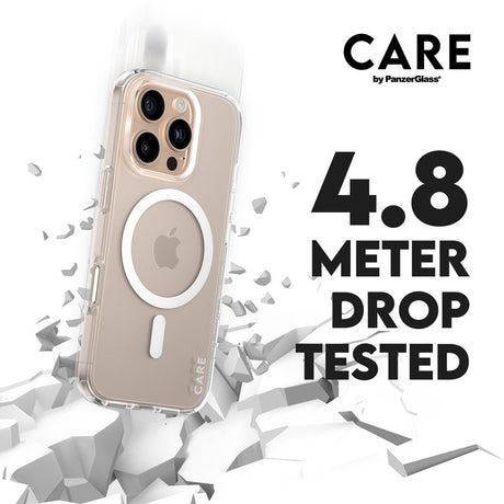 CARE by PanzerGlass iPhone 16 Pro FLAGSHIP Urban Combat Case - MagSafe Kompatibel - Transparent / White