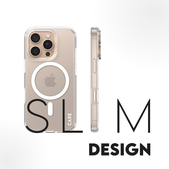 CARE by PanzerGlass iPhone 16 Pro FLAGSHIP Urban Combat Case - MagSafe Kompatibel - Transparent / White