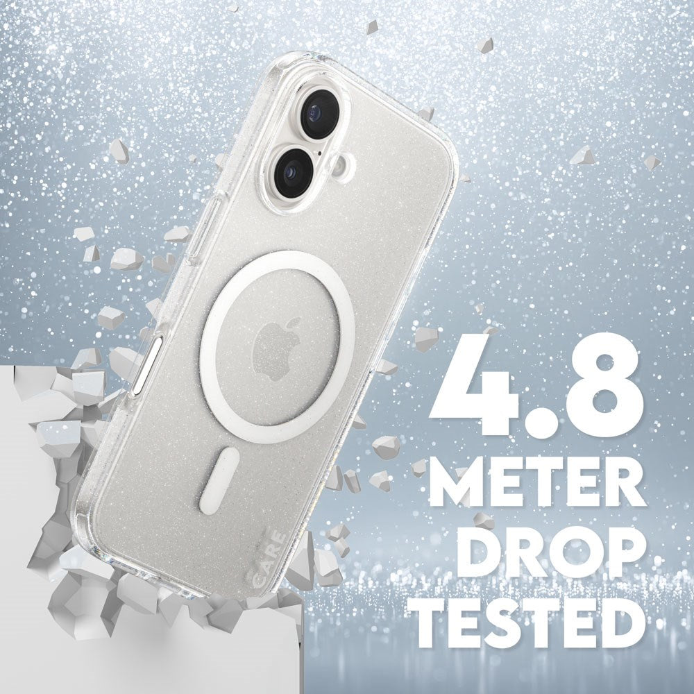 CARE by PanzerGlass iPhone 16 FLAGSHIP Urban Combat Case - MagSafe Kompatibel - Star Lit / White
