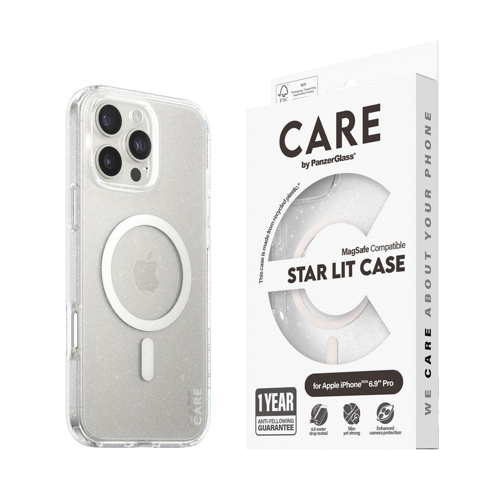 CARE by PanzerGlass iPhone 16 Pro Max FLAGSHIP Urban Combat Case - MagSafe Kompatibel - Star Lit / White