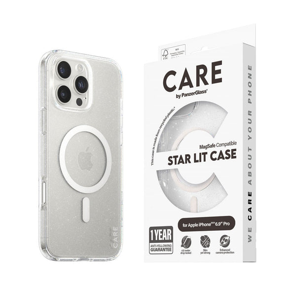 CARE by PanzerGlass iPhone 16 Pro Max FLAGSHIP Urban Combat Case - MagSafe Kompatibel - Star Lit / White