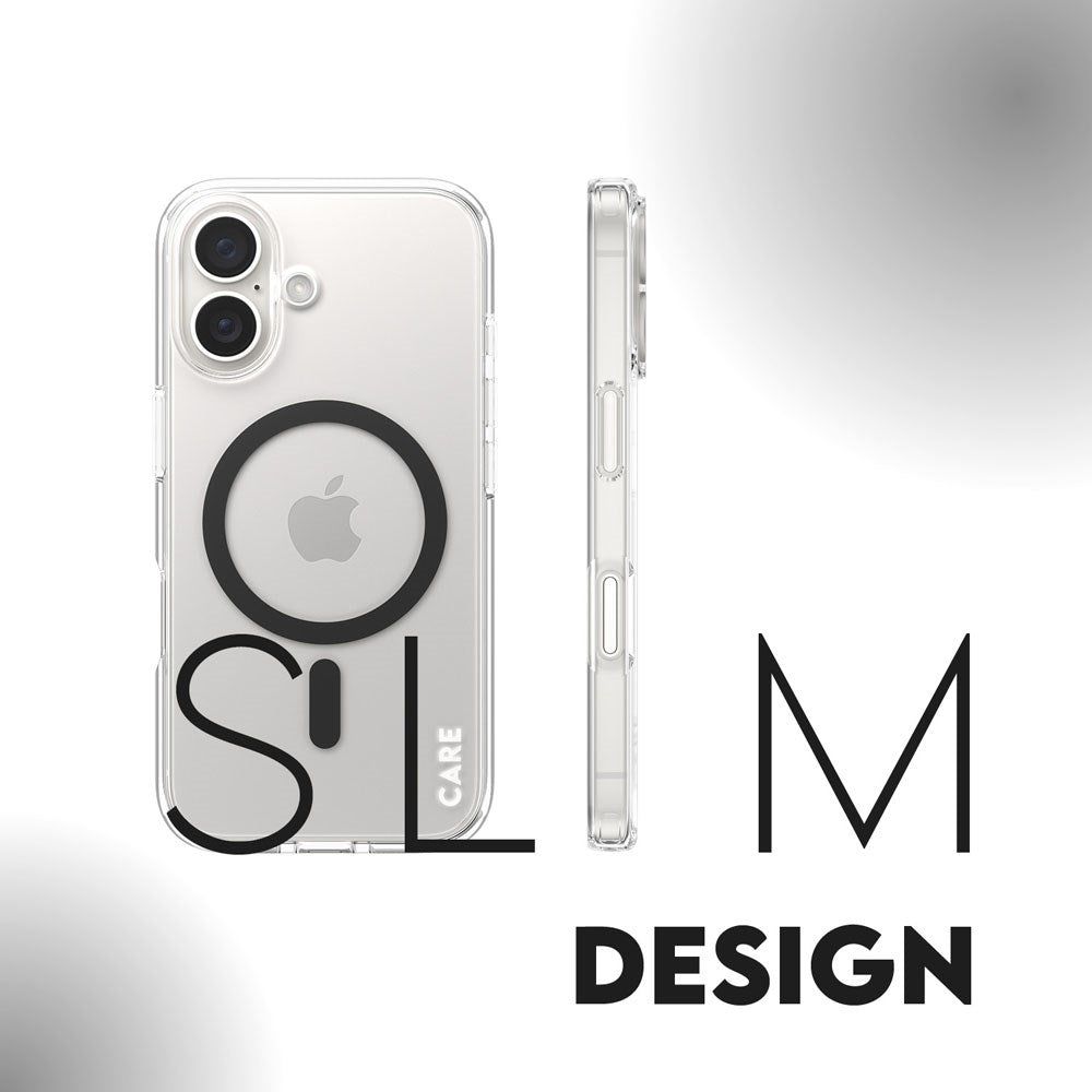 CARE by PanzerGlass iPhone 16 FLAGSHIP Urban Combat Case - MagSafe Kompatibel - Transparent / Black