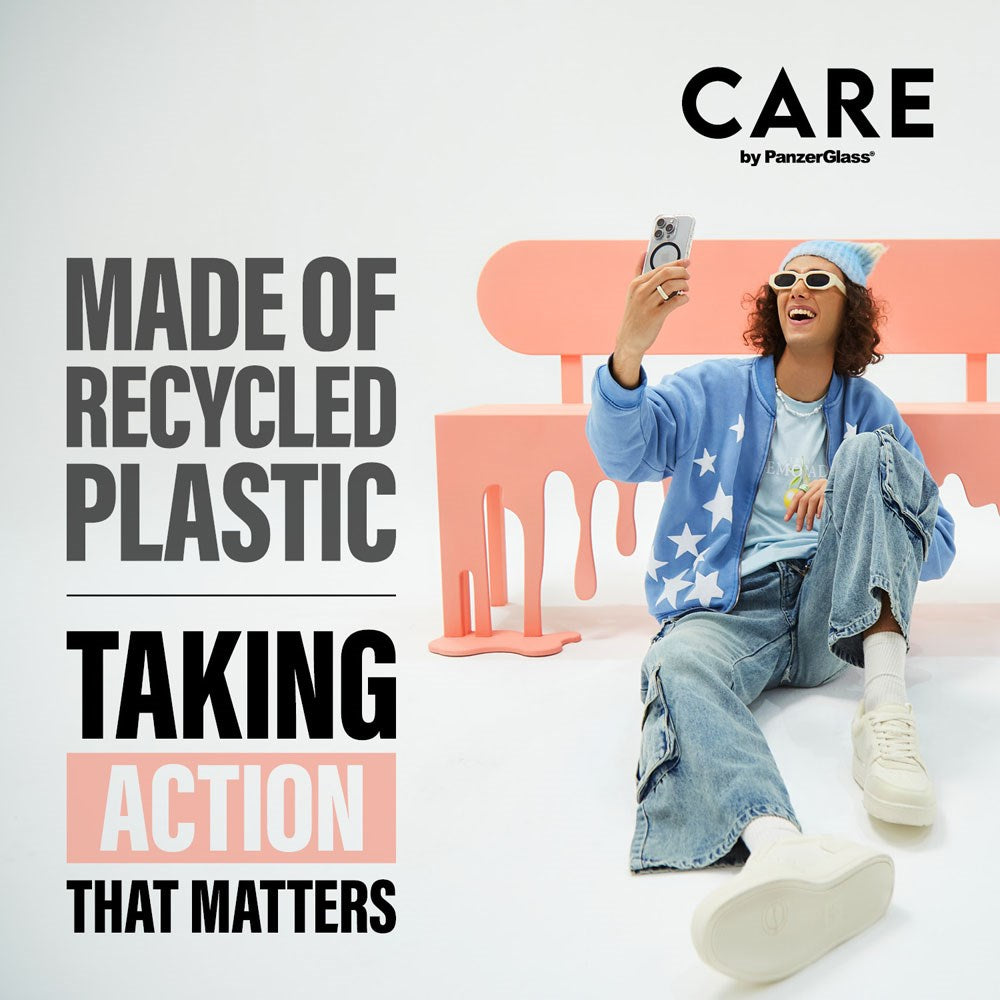 CARE by PanzerGlass iPhone 16 FLAGSHIP Urban Combat Case - MagSafe Kompatibel - Transparent / Black