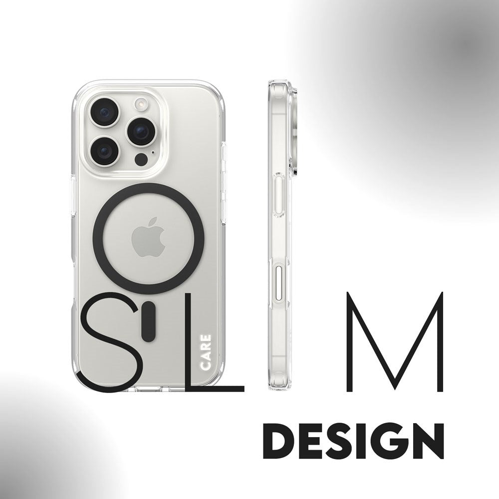 CARE by PanzerGlass iPhone 16 Pro FLAGSHIP Urban Combat Case - MagSafe Kompatibel - Transparent / Black