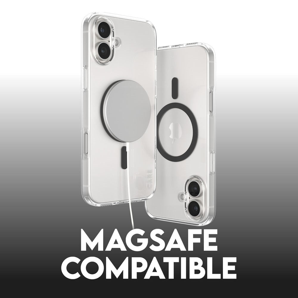 CARE by PanzerGlass iPhone 16 Plus FLAGSHIP Urban Combat Case - MagSafe Kompatibel - Transparent / Black