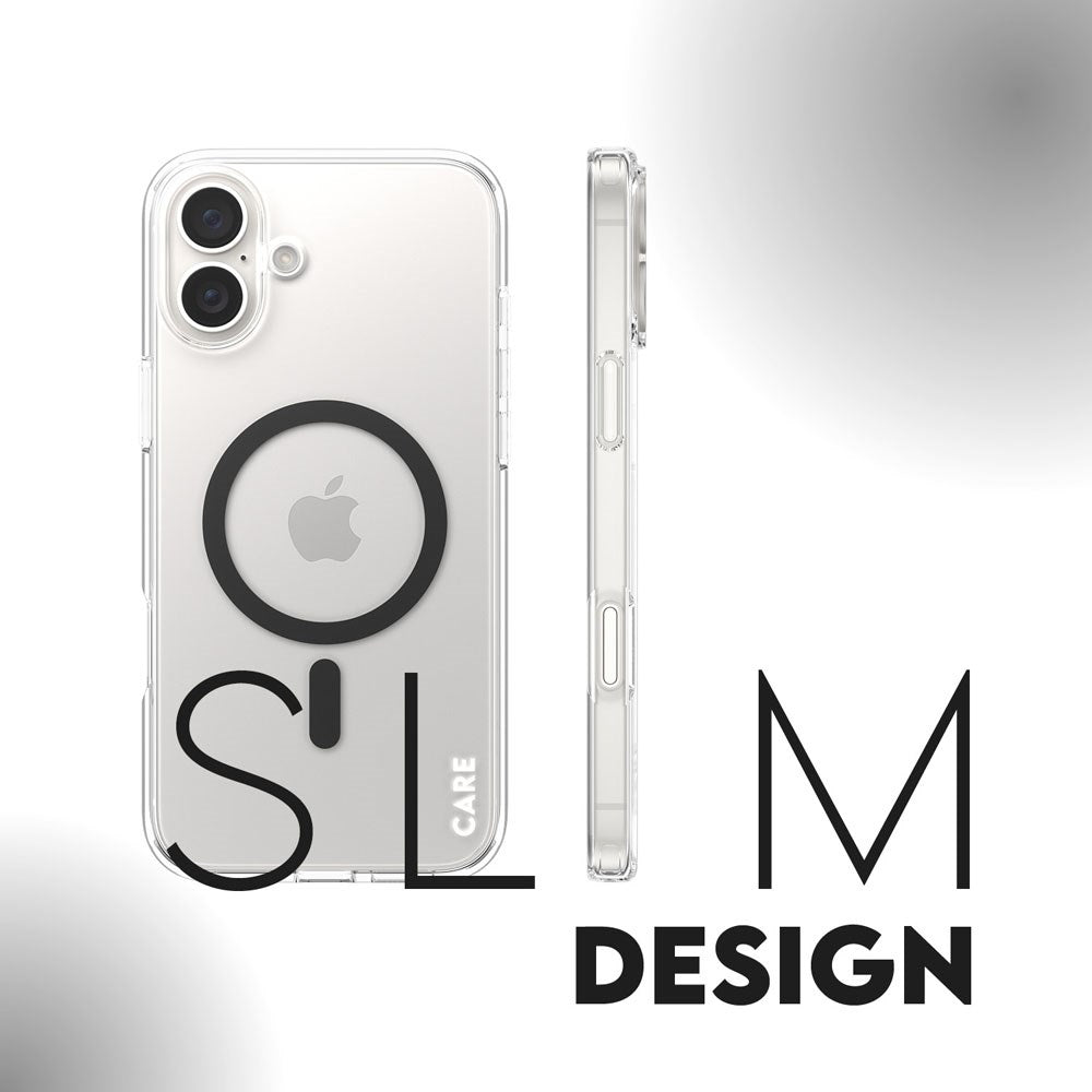 CARE by PanzerGlass iPhone 16 Plus FLAGSHIP Urban Combat Case - MagSafe Kompatibel - Transparent / Black