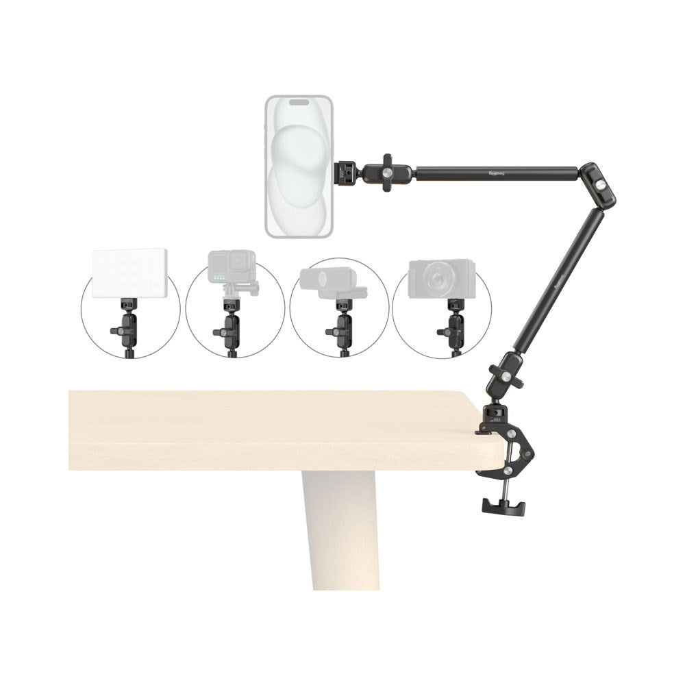 SmallRig 5626 Crab-Shaped Mobilholder til Bord - MagSafe Kompatibel - Sort