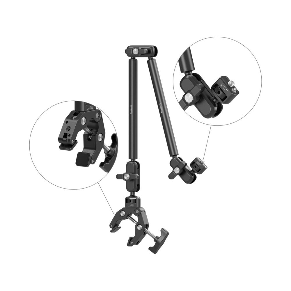SmallRig 5626 Crab-Shaped Mobilholder til Bord - MagSafe Kompatibel - Sort